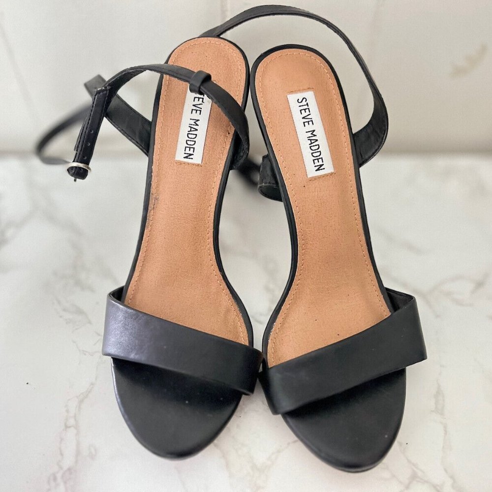 Steve Madden Reno Sandal Women's Black Size 9.5 - Picture 1 of 7